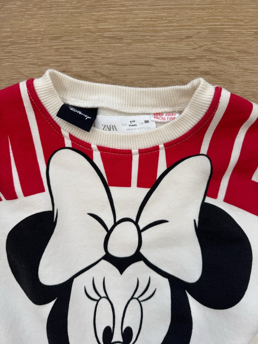 Zara Disney Minnie Mouse White Kids Sweatshirt - Picture 2 of 3